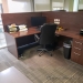 Espresso Gallery Cubicle Workstation L-Suite Desks w/ Walls